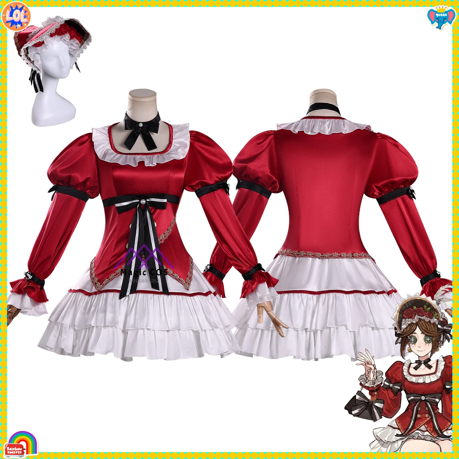 

Game Identity V Gardener Cosplay Costume Anime Emma Woods Role Playing Uniform Cute Lolita Dress for Women Adult Comic Con Party