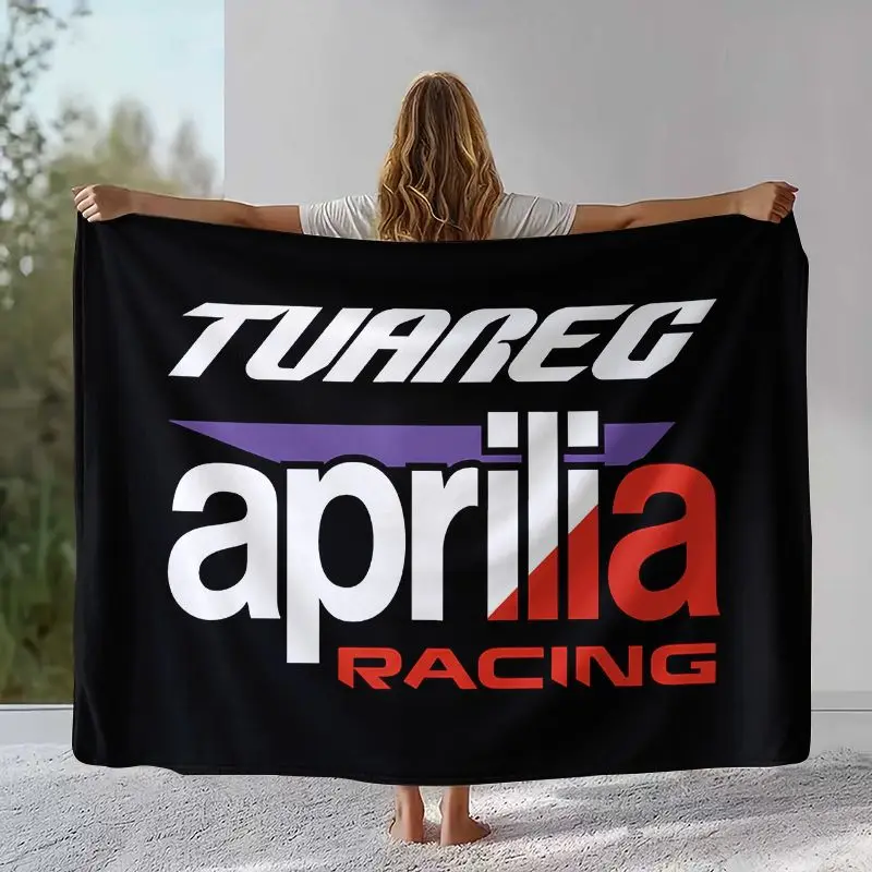 Vintage A-Aprilia Racing Car Soft Flannel Throw Blanket,Cozy Blanket for Bed,Sofa,Living Room,Picnic,Camping,Home Decor Moto