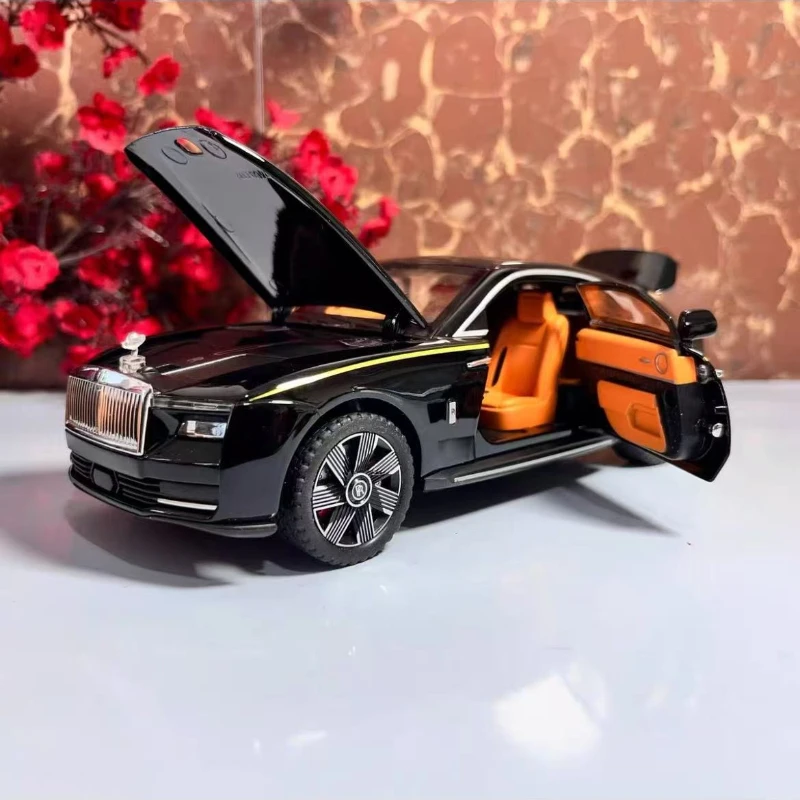 

1:24 Rolls-Royce Spectre Starlight Headliner Alloy Model Diecast Metal Casting Sound Light Car Toys For Children Vehicle gift