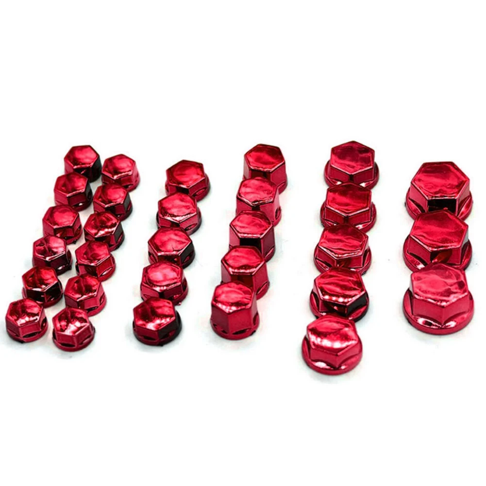 New 30pcs/Set Red Universal Motorcycle Screw Nut Caps Motorbike Bolt Cover Decoration Fit for Yamaha Honda Kawasaki view 2