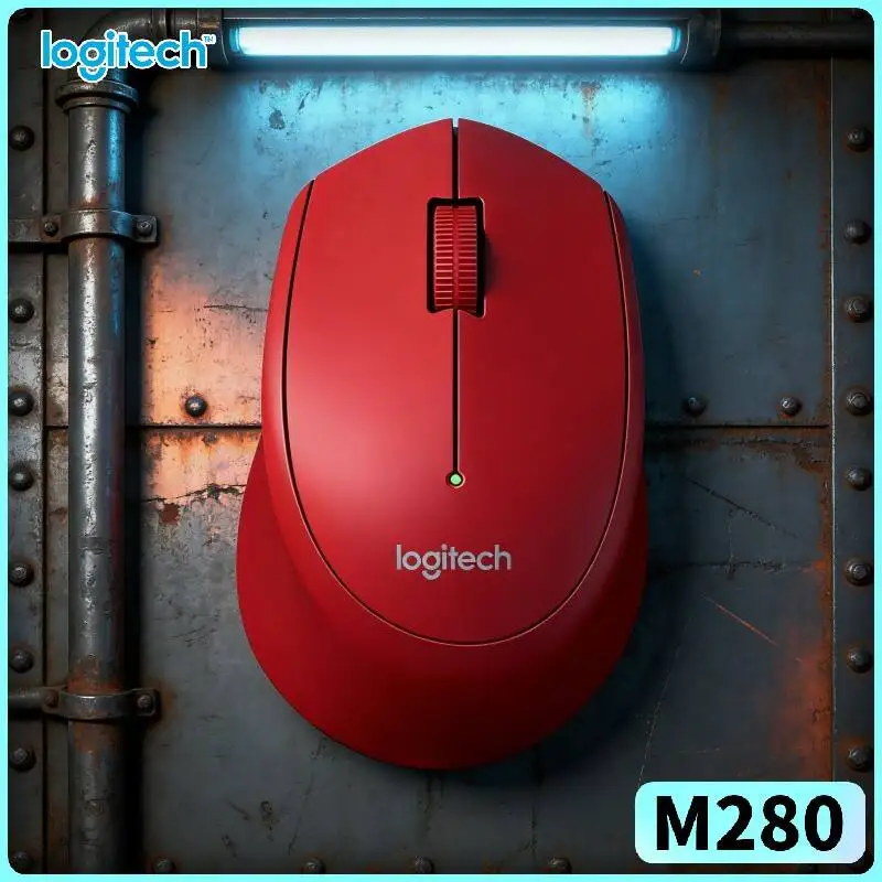 Logitech M280 Wireless Mouse 2.4GHz Nano Dongle 1000 DPI Soft Secure Hold 18-Month Battery for Office Laptop Desktop