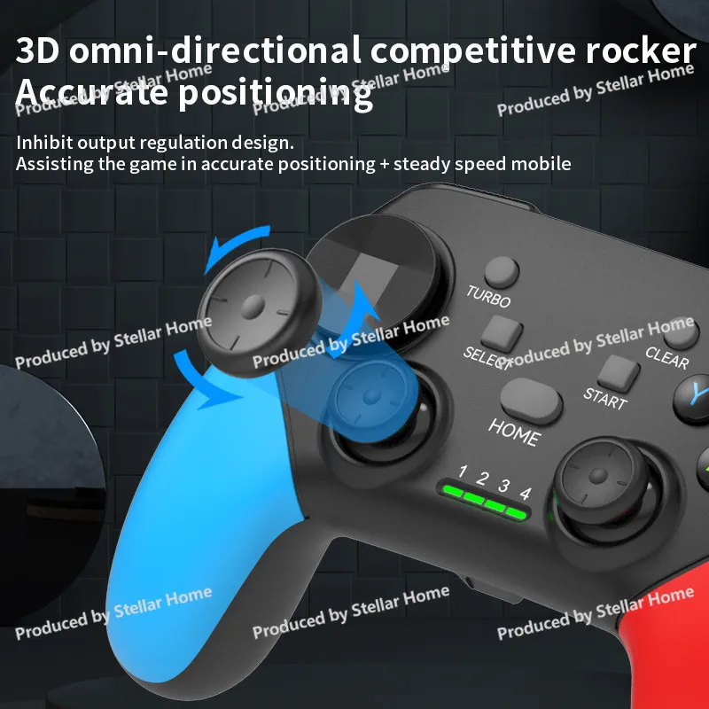 For SWITCHPRO Wireless Handle Bluetooth 2.4G TV Ps4 SteamPC Android IOS Gamepad