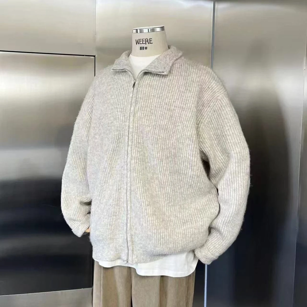 

Американский вязаный кардиган Lazy Sle, свитер, свободная мужская и женская осенне-зимняя новая модная повседневная верхняя одежда для пар