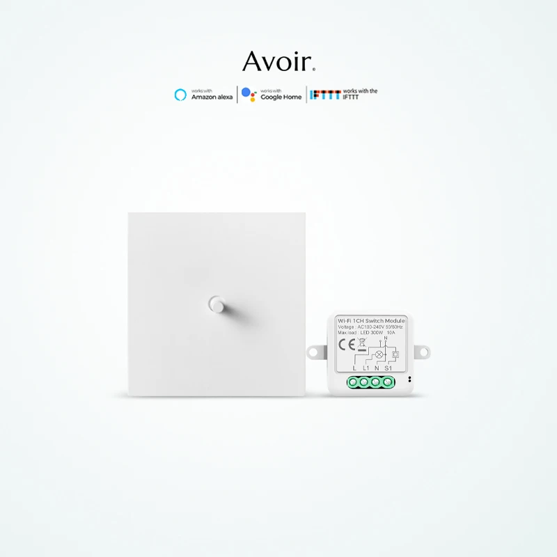 

Avoir Tuya Smart Switch For Houses Push Button Zigbee Accessoire Toggle Switches 220V 1-4 Gang 2 Way White Stainless Steel Panel