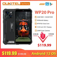 Oukitel WP20 Pro 5.93 Inch HD+ 6300 mAh Battery 4GB+64GB Rugged Smartphone Octa Core Cellphones 20MP Camera NFC Mobile Phone