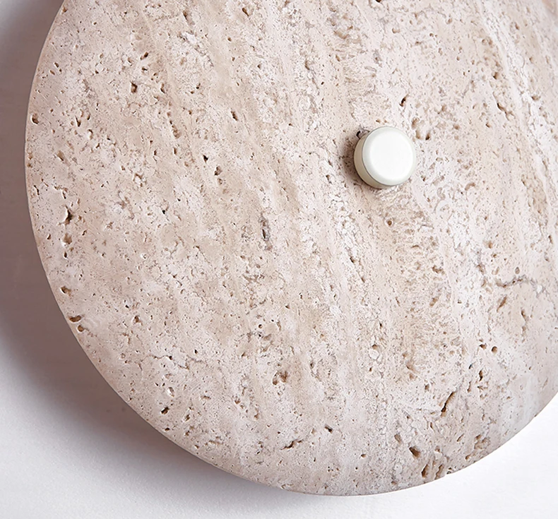 Art Round Natural Stone LED Wall Lamp