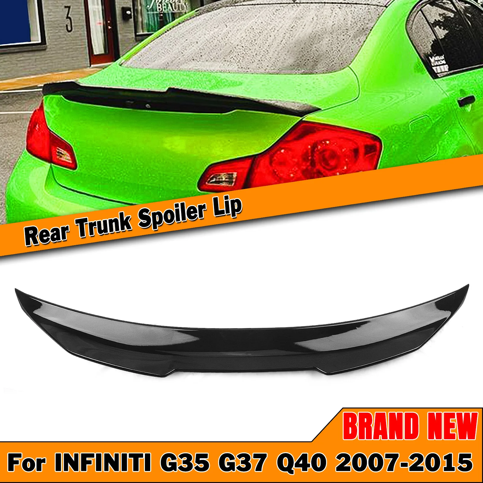

PSM Style Rear Trunk Lid Spoiler Wing Lip For Infiniti G37 G35 Q40 4 DOOR Sedan 2007-2015
