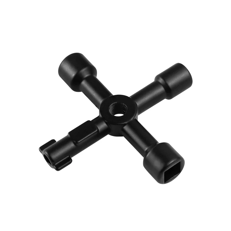 1 قطعة 4 في 1 مفتاح الربط متعدد الأغراض خزانة التحكم الكهربائية مثلث مفتاح الربط مصعد عداد المياه صمام ثقب مربع مفتاح #3