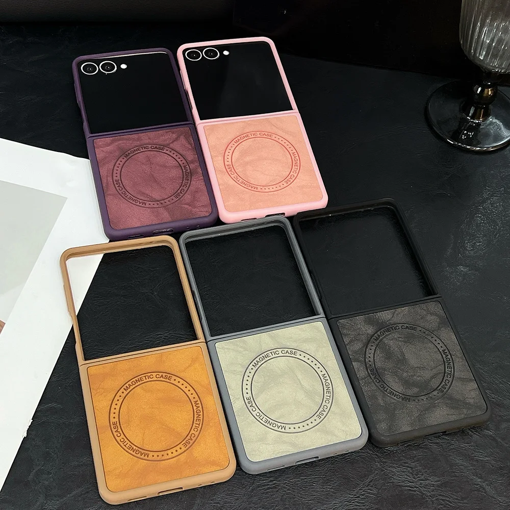 Cortex Leather Case for Samsung Z Flip 7 6 5 Fold 7 6 5 4 3 MagSafe Wireless Charging Magnetic Cover New
