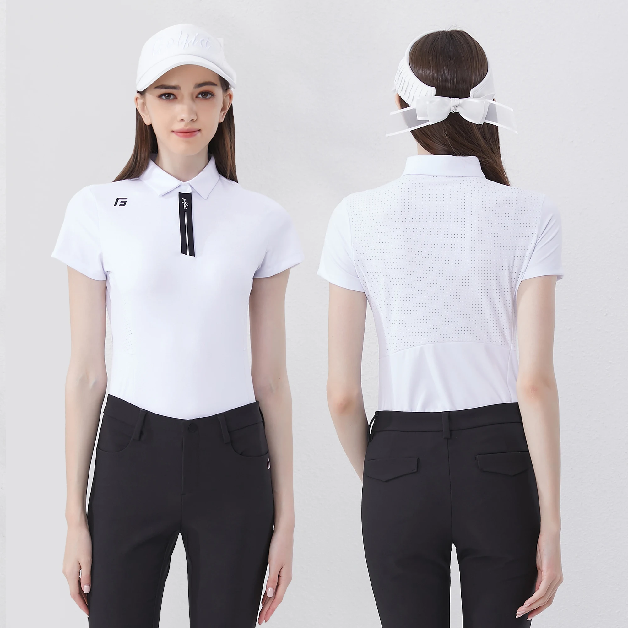 Golfist Golf Polo Shirt for Women Short Sleeves Outdoor Sportswear Breathable Quick Dry Golf Tennis Women\'s T-shirt