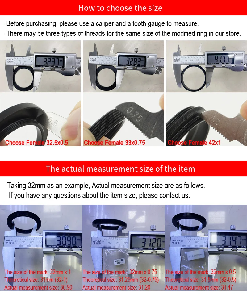 C Mount to M42 x0.75 Screw Thread Lens Mount Adapter Inner 25.4mm with flange