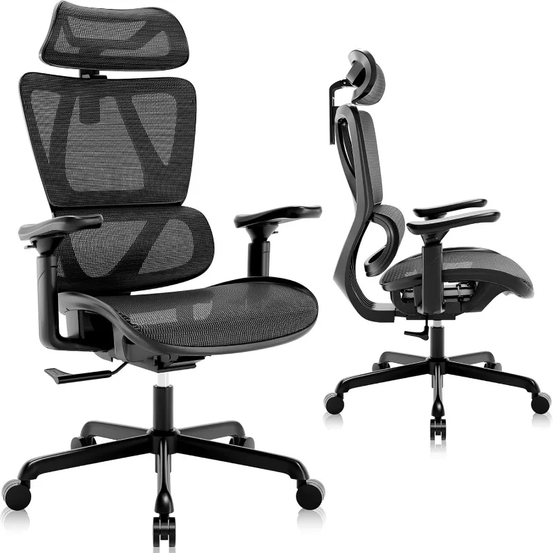 T11 Ergonomic Office Chair,High Back Desk Chairs with Separate Lumbar Support,Magic Armrests,Adjustable Wide Headrest