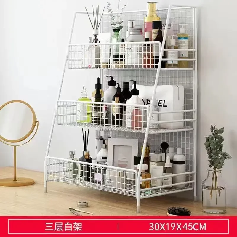 Cosmetics Shelf Storage Box Dressing Table Skincare Product Storage Desktop Multi-layer Storage Rack Minimalist Style Dormitory