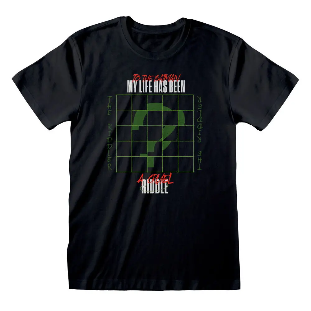 THE  THE RIDDLER CRUEL RIDDLE PRINT BLACK T-SHIRT