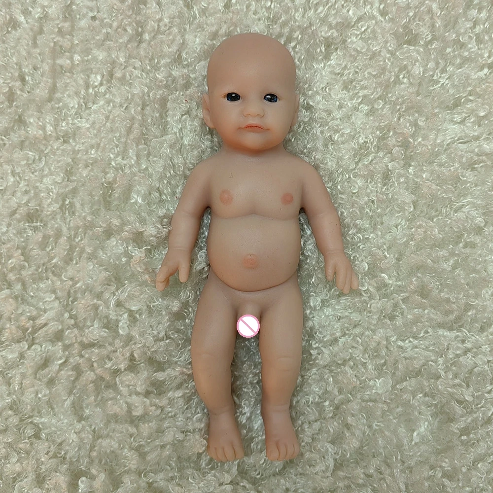 WW1572 6.69inch 17cm 120g 100% Silicone Reborn Baby Doll Unpainted Unfinished Realistic Mini Dolls for Children Christmas Toys