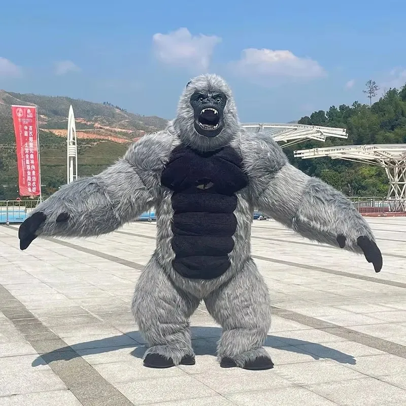 2.6M Giant Inflatable Ploar Bear Panda Mascot Costume Wearable Inflated Gorilla Mascot Outfit Stage Halloween Performance Props