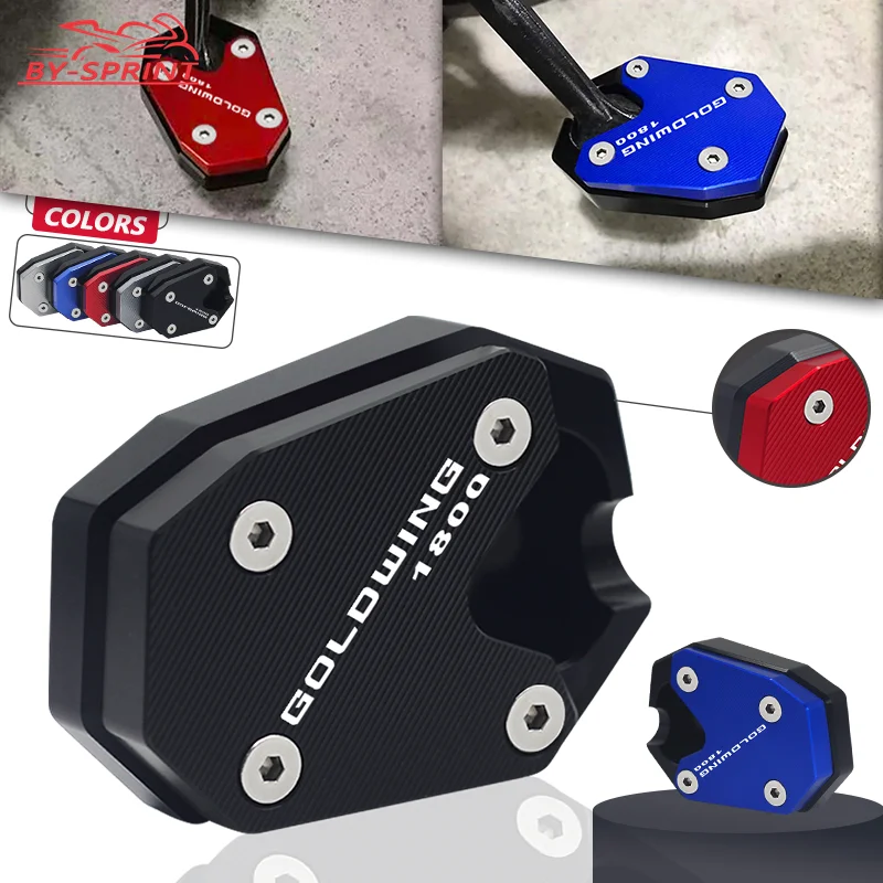 GL1800 Motorcycle CNC Kickstand Side Stand Enlarge Extension Pad For HONDA Goldwing 1800 gl1800 2018-2022 2023 New Item