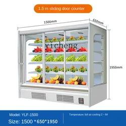 ZC-Fruit Fresh Cabinet, armário refrigerado, vitrine de bebidas de leite amargo, supermercado uso comercial