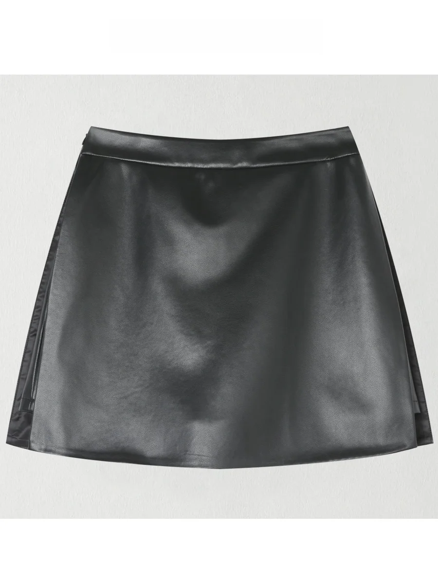 

Юбка А-силуэта с высокой талией и боковым разрезом, повседневная, женская, премиум-класса, модная, удобная для города, больших размеров