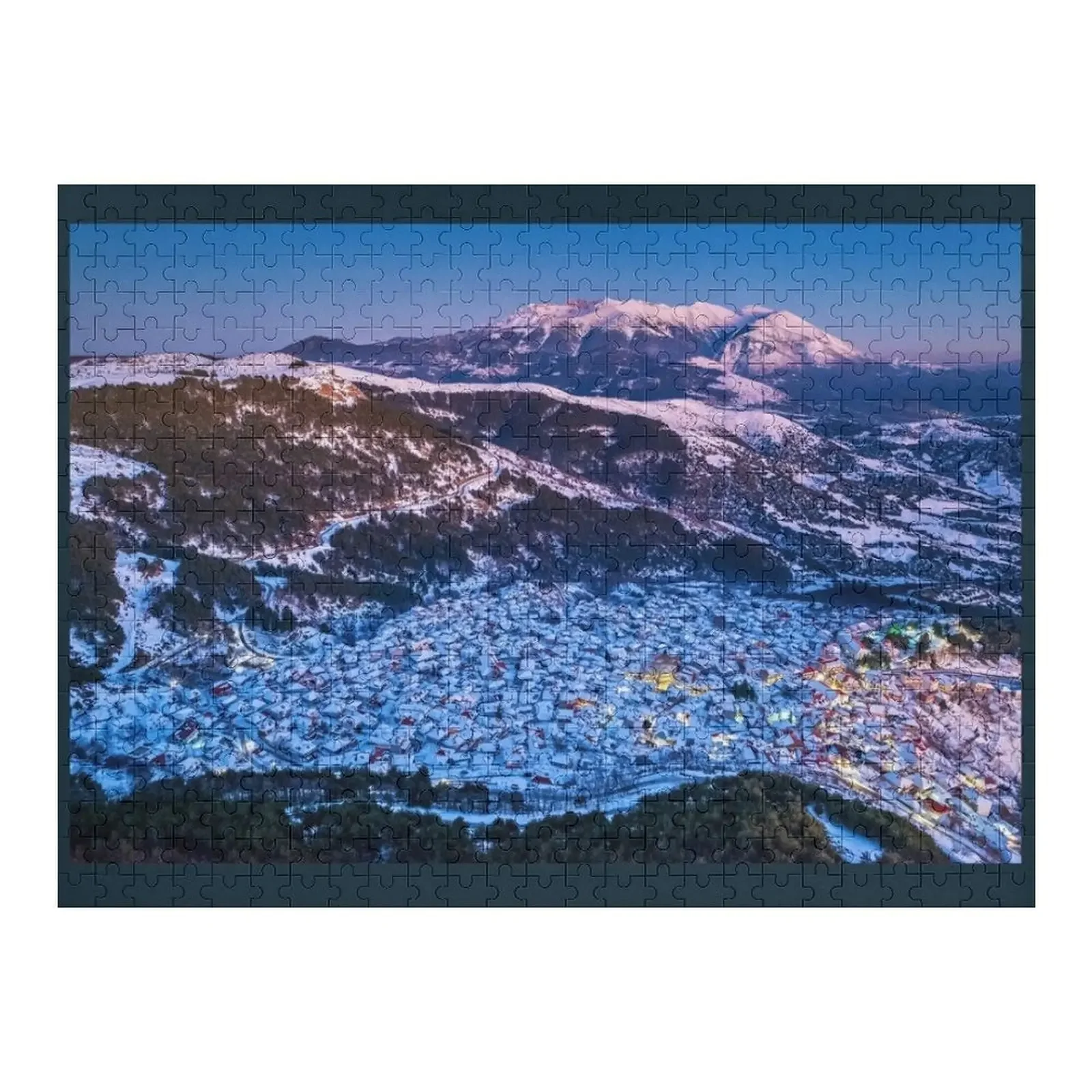 

Пазл Livadi Village & Mount Olympus, индивидуальный ребенок, персонализированный с персонализированной фотопазлом