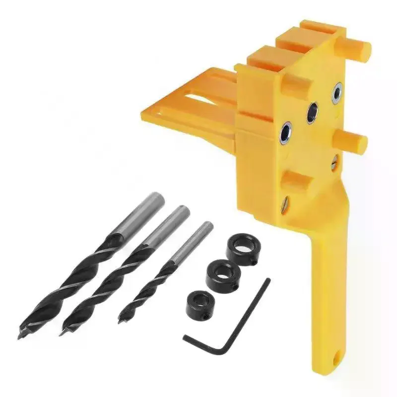 

Для столярных работ, зажим для локатора прямых отверстий, деревообрабатывающий дюбель, ручная направляющая для сверла и инструмент для кольцевой пилы, сверло 6/8/10 мм