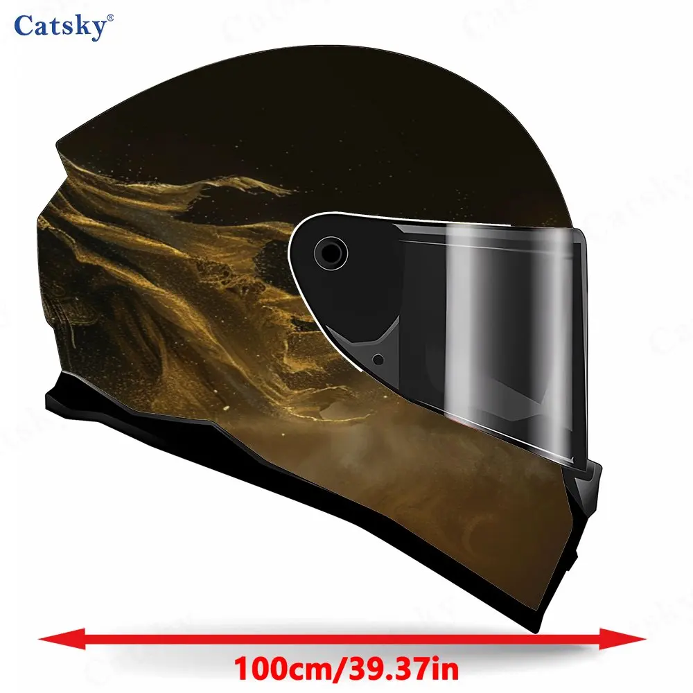 Night - Dark Skull Rider Pattern Helmet stickers , PVC Material Multifunctional Helmet Stickers, Scratch-Resistant & Fade-Proof,