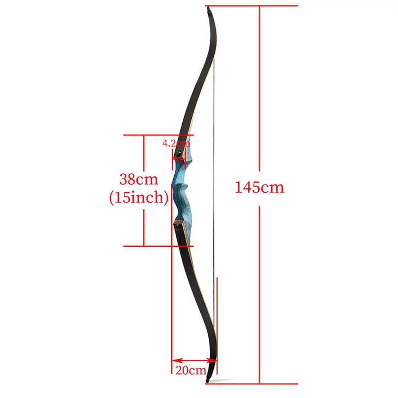 60inch Archery Takedown Recurve Bow and Arrow Set Carbon Arrows 20-60lbs Wooden Riser American Hunting Bow Shooting Accessories