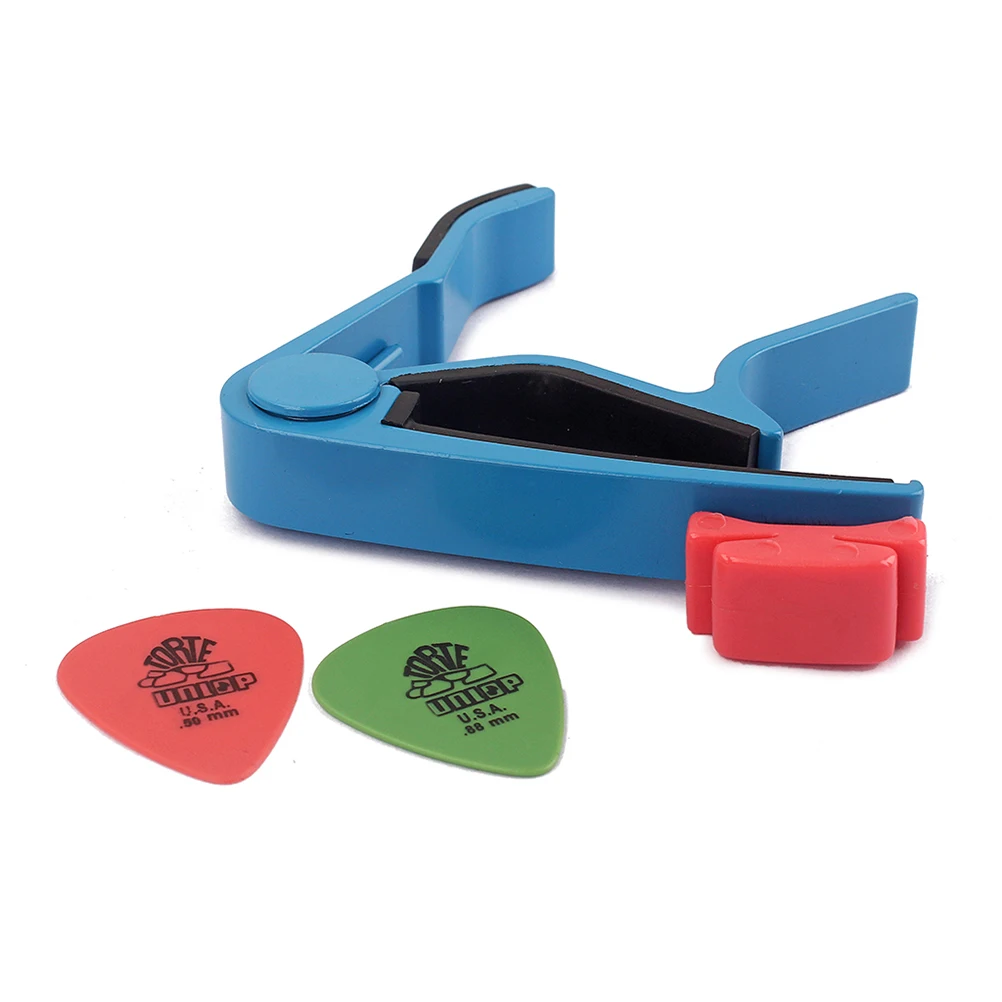 

Aluminum Alloy Guitar Capo 6 String Quick Tune Trigger Clip-On For Acoustic Electric Guitar Ukulele Banjo Mandolin Blue Strong
