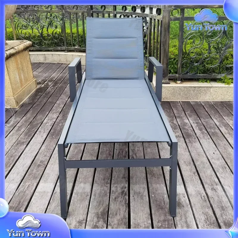 Modern Steel Chaise Lounge Chair for Outdoor Leisure Pool Side Garden Courtyard Bedroom Exterior Versatile Furniture for Home