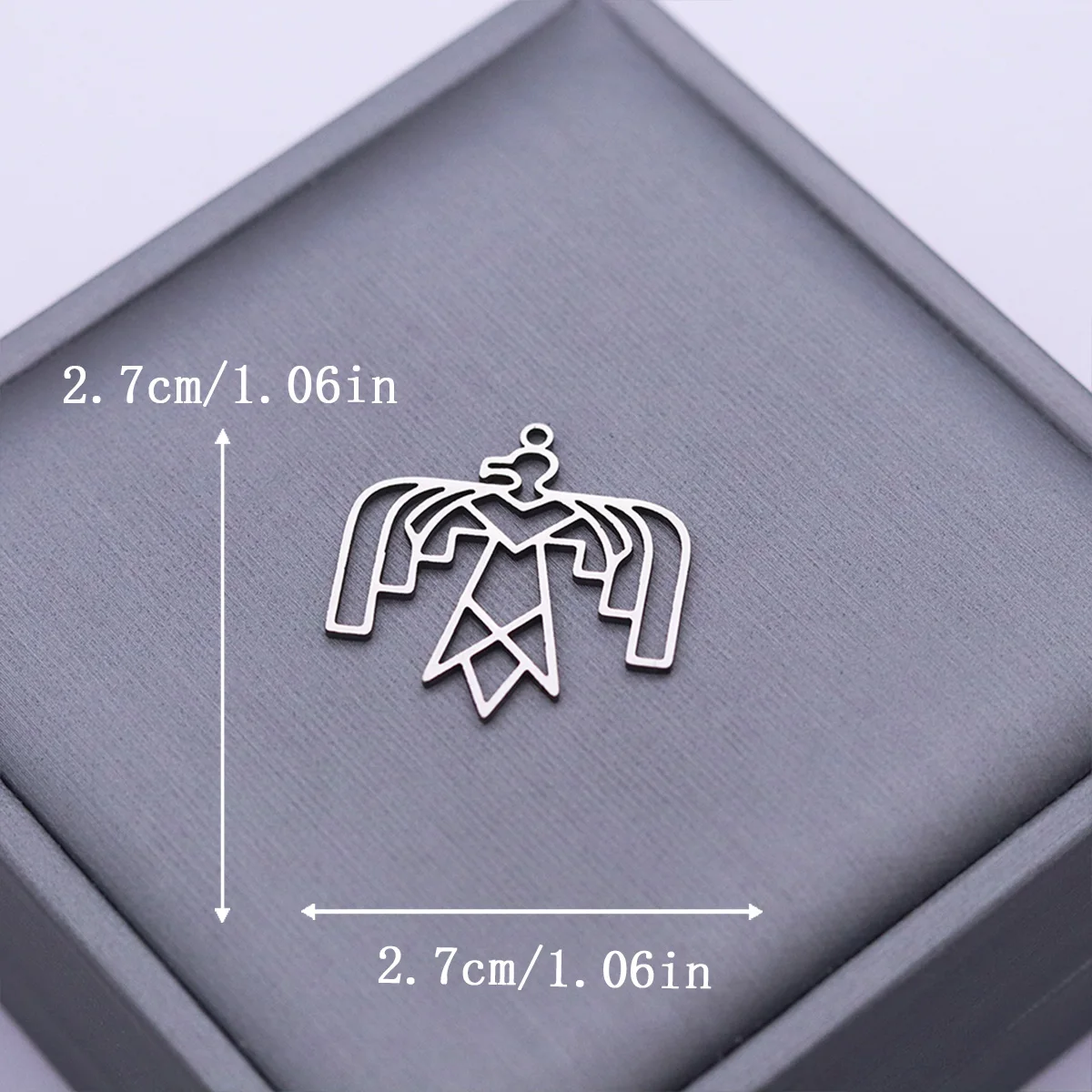 3pcs Flying Bird Charms Thunderbird Eagle DIY Craft Vintage Earrings Necklace Jewelry Making Stainless Steel Pendant