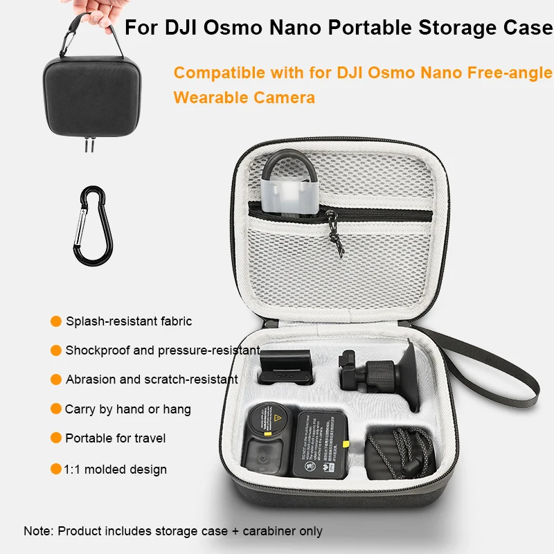 

Portable Mini Carrying Case for DJI Osmo Nano Oxford Cloth+EVA+Lycra Waterproof Organizer Protective Storage Bag Accessories