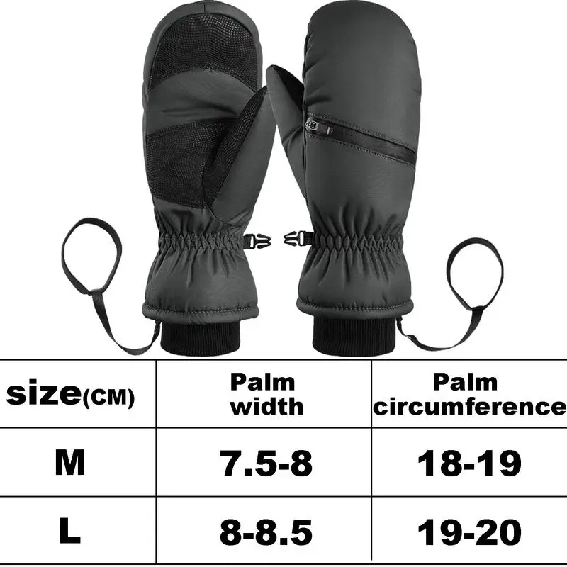 Sarung tangan Ski musim dingin, sarung tangan seluncur salju, sarung tangan Ski salju, sarung tangan musim dingin Anti licin