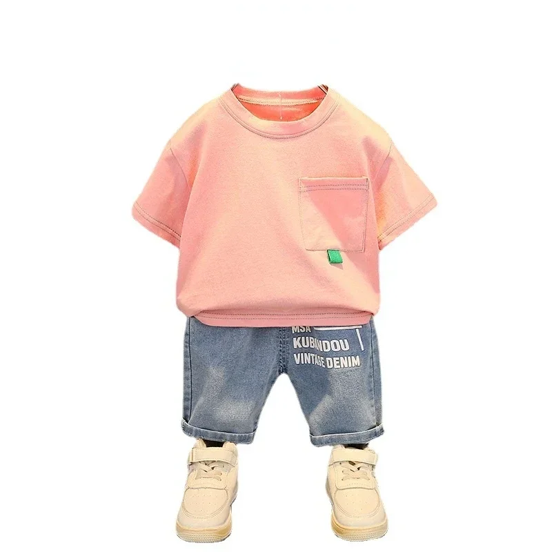 

New Summer Baby Girls Clothes Children Boys Sports Solid T-Shirt Shorts 2Pcs/Sets Toddler Casual Sports Costume Kids Tracksuits
