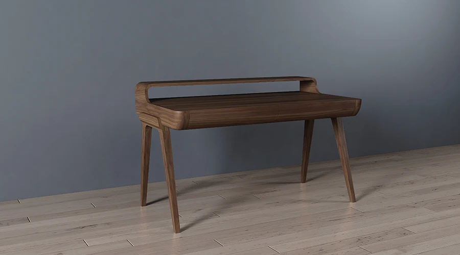 Y1 Modern simple black walnut desk solid wood design storage drawer study writing work table