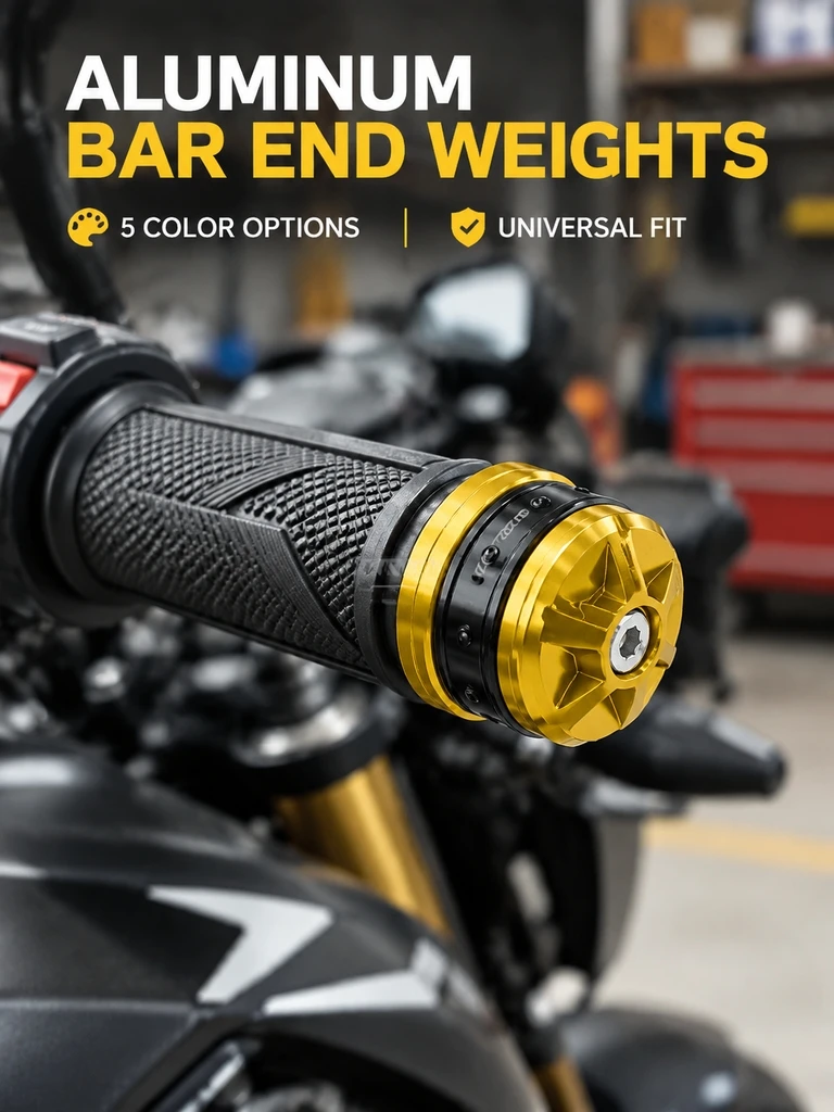 1. 6 Star Three Layer Bar End Plugs CNC Aluminum Anti Crash Handle Stopper for Electric Motorcycle