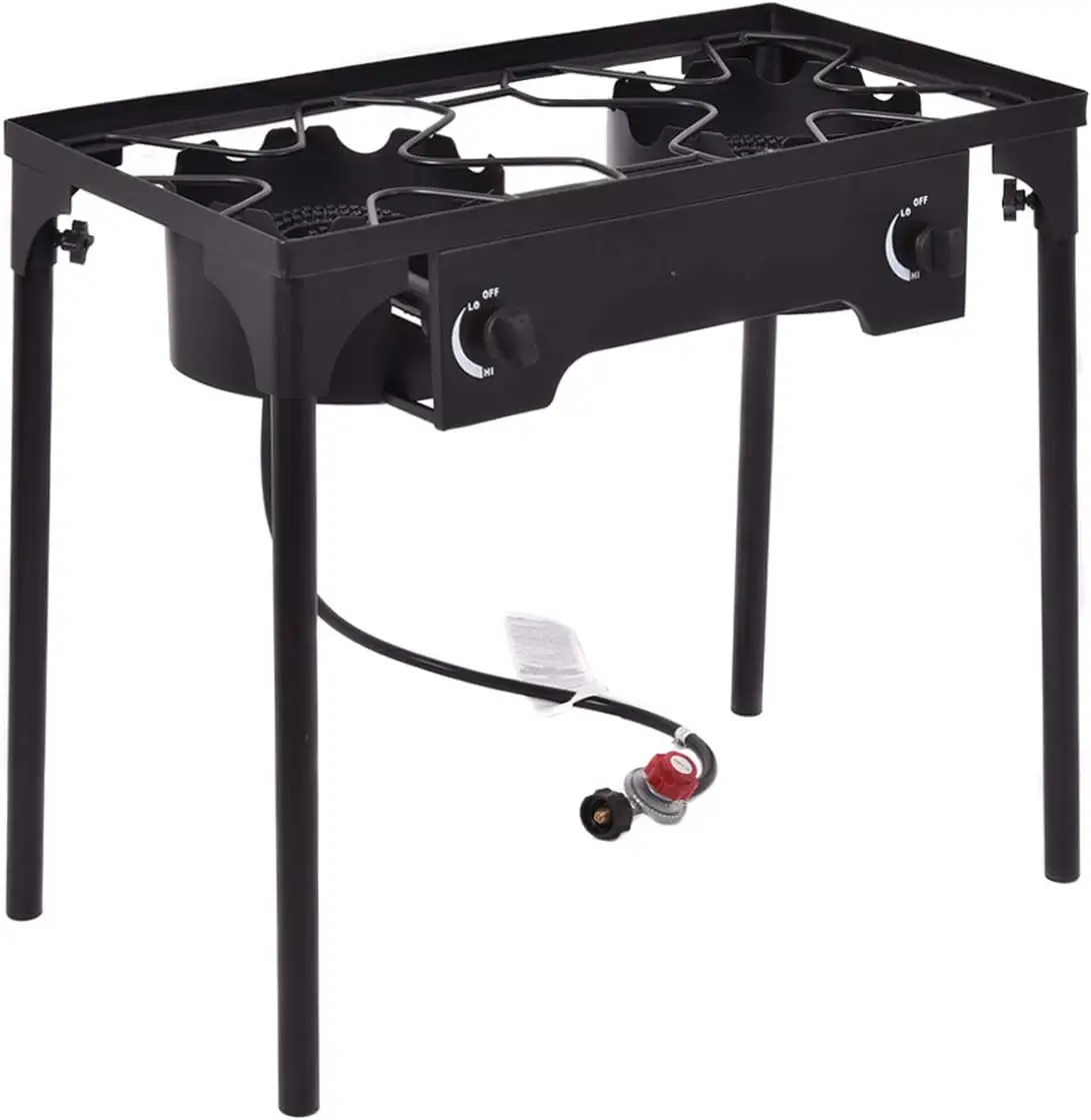 Grill Burners Stove Outdoor 2-Burner High Pressure Propane Gas Camp Stove