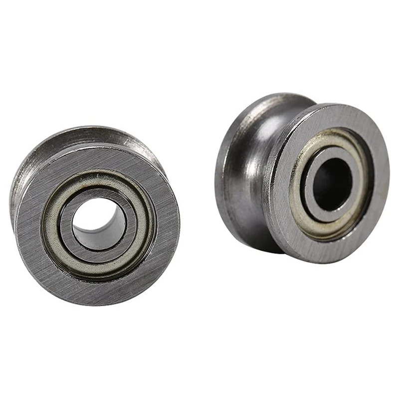 30Pcs U Groove Bearing U624ZZ puleggia per cuscinetti a sfera con scanalatura a V durevole in acciaio al carbonio per sistemi di movimento lineare su binario