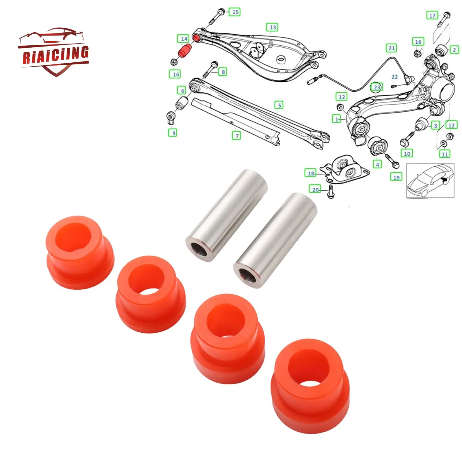 33321092247 33321137571 Polyurethane Bushing Rear Upper Inner Control Arm For BMW E46 E36 X3 E83 Z4