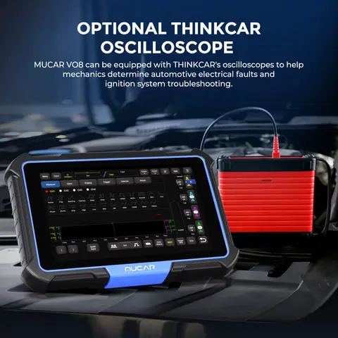 MUCAR VO8 OBD2 스캔 도구 모든 시스템 진단 ECU 코딩 양방향 제어 34 모든 자동차에 대한 평생 무료 업데이트 재설정