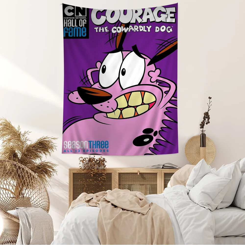 D-Dog C-Courage The C-Cowardly Tapestry Art Printing Cheap Hippie Wall Hanging Bohemian Wall Tapestries Mandala Art Home Decor