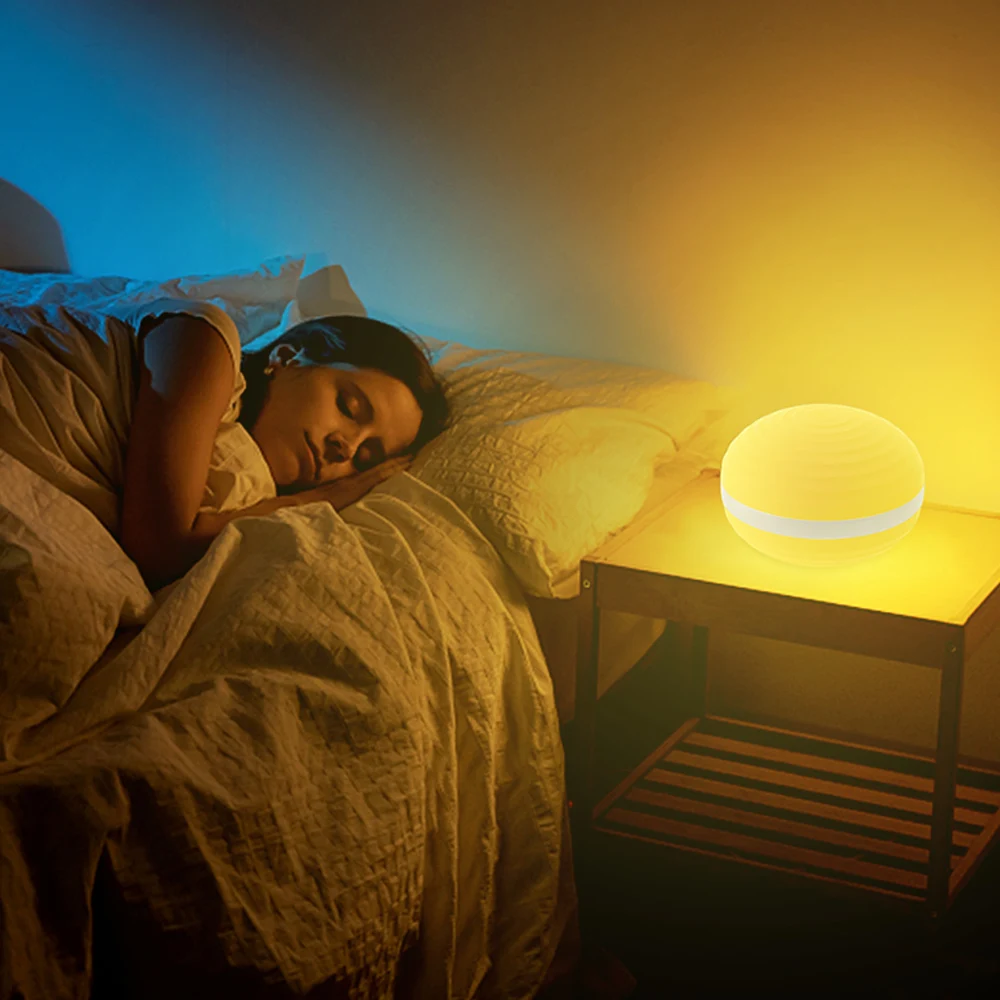 Lampu malam LED Bluetooth, lampu malam RGB musik pelangi, lampu samping tempat tidur anak-anak, lampu malam untuk ruang tamu, Kamar tidur, lampu sekitar