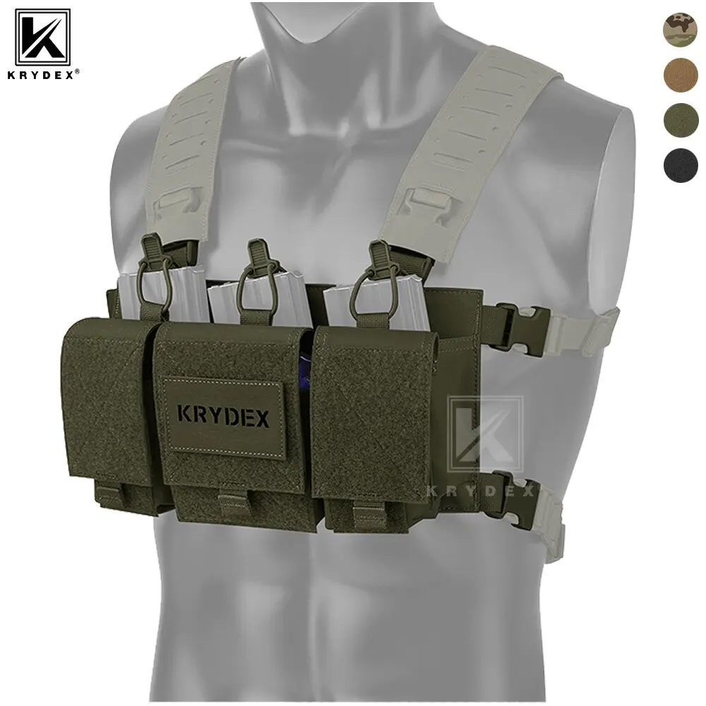 

KRYDEX Triple 556 Подсумок для журналов Плакат Передняя панель с 3 сумками GP Съемные держатели для магнитов для нагрудного жилета с переноской пластиной