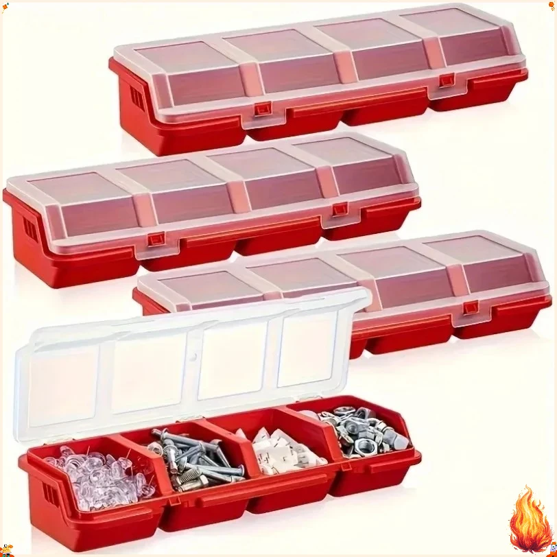Durable Plastic Multi Grid Storage Box Compact Organizer Case for Hardware Screws Small Parts Jewelry For Home,Office & Workshop