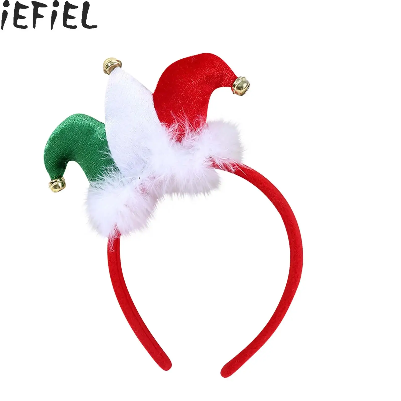 

1Pc Cute Christmas Headband Headpiece Funny Clown Hair Hoop Hat Headwear for Masquerade Halloween Cosplay Fancy Party Dress Up