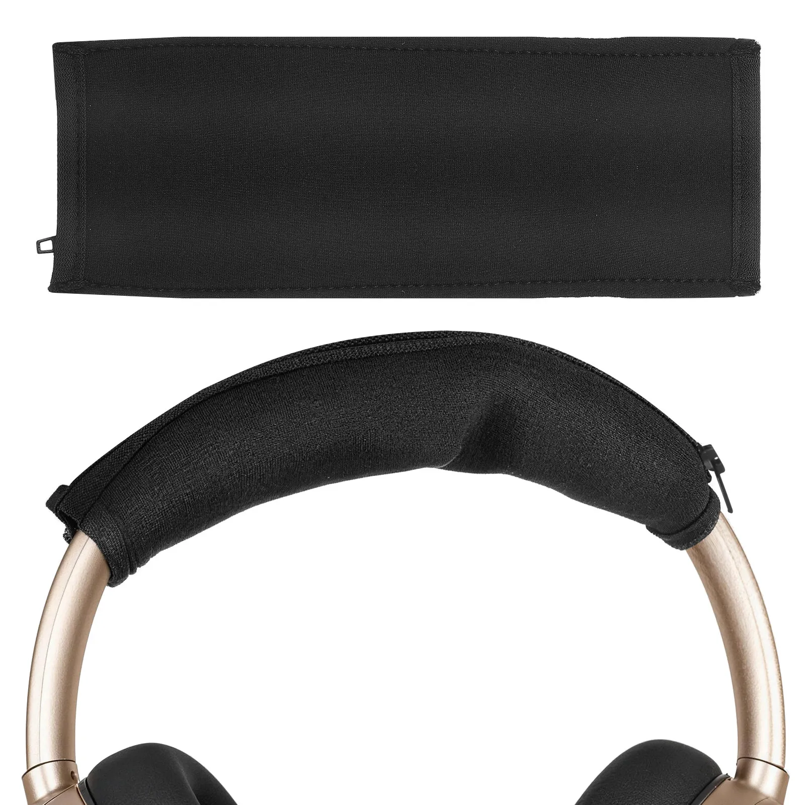 Zipper Headphone Headband Cover Neoprene Head Beam Pad for Comfortable Replacement Headphone Headband Protector Cushion