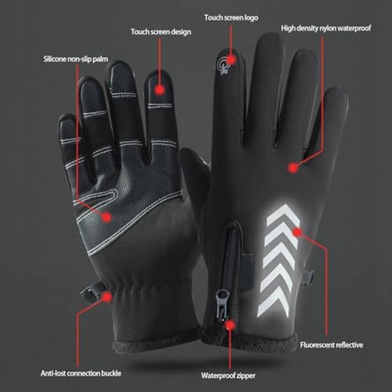 Heating Gloves, Anti-Slip Heating Motorcycle Gloves, Windproof Heating Work Gloves, Waterproof Heating Gloves L Easy Install