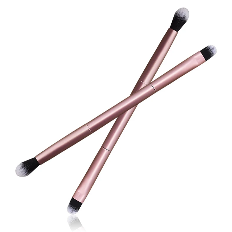 1Pcs Aluminum Tube Double Head Makeup Brush Eyeshadow Applicator Nose Shadow Highlight Brushes Cosmetic Beauty Brush Tools 2023