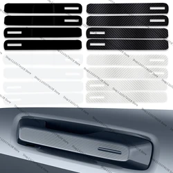 For Polestar 2 2021 2022 2023 Interior door Handle sticker Black Carbon Fiber Door Handle Cover Frame Protection sticker