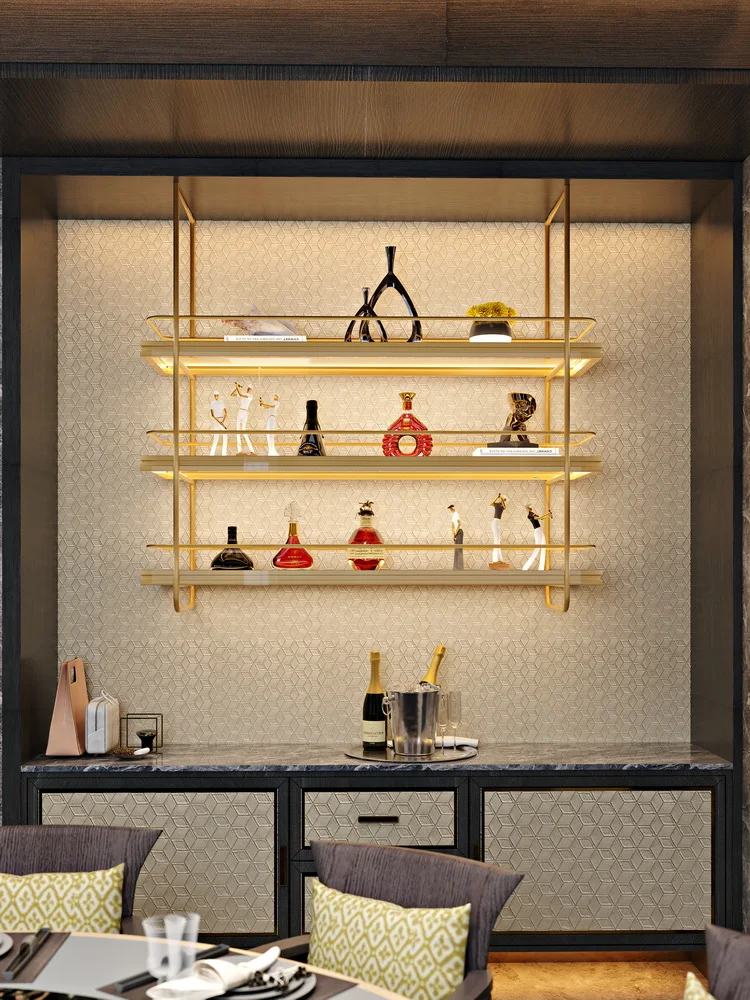 Wine rack, hanging cabinet, bar counter, hanging rack, restaurant private room wall mounted shelves, hanging wine cabinet,