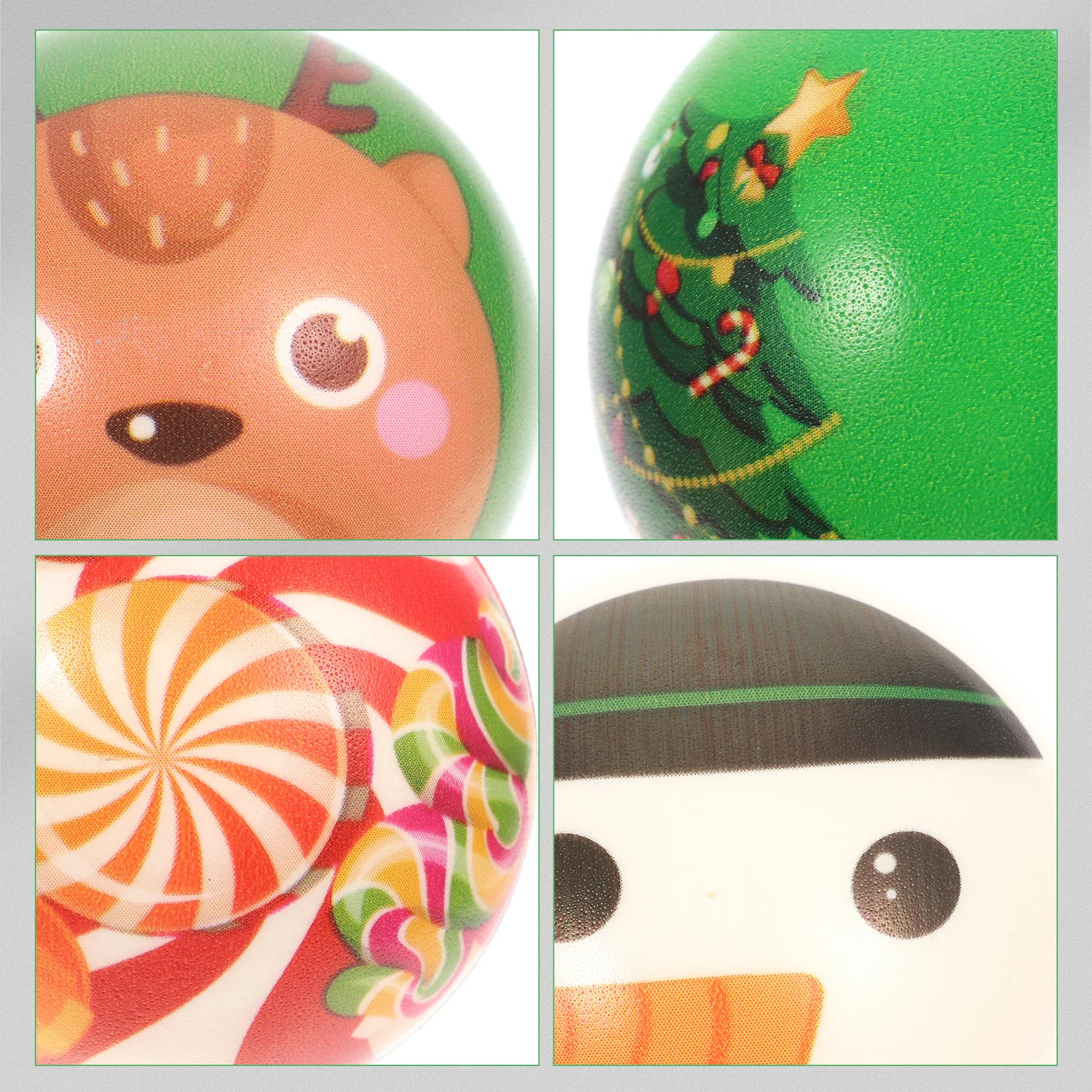 12 Stuks Cartoon Xmas Squeeze Ballen Stress Decompressie Elastische Zintuiglijke Ballen Kids Overdrukventiel Spelen Squeeze Bal